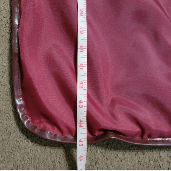 VTG Oscar De La Renta Travel Garment Bag Canvas Burgundy Carry On Luggage - Picture 8 of 10